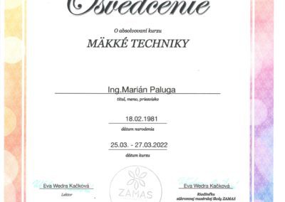 Certifikát mäkké techniky