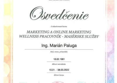 Certifikát Marketing a online marketing